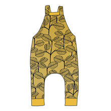 Load image into Gallery viewer, Leaves Ochre Organic Dungarees