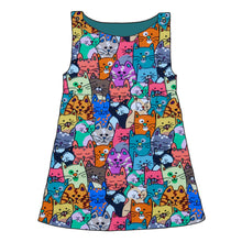 Load image into Gallery viewer, Colourful Cats Organic Pinafore
