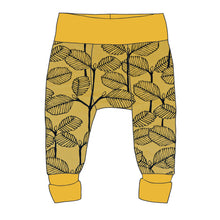 Load image into Gallery viewer, Leaves Ochre Organic Harem Leggings