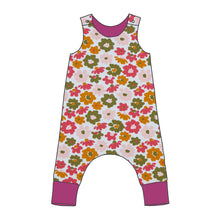 Load image into Gallery viewer, Big Flowers Organic Harem Romper