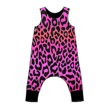 Load image into Gallery viewer, Pink Leopard Organic Harem Romper