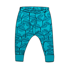 Load image into Gallery viewer, Leaves Petrol Organic Leggings