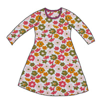 Load image into Gallery viewer, Big Flowers Organic Long Sleeve Dress