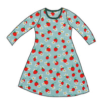 Load image into Gallery viewer, Strawberries Organic Long Sleeve Dress
