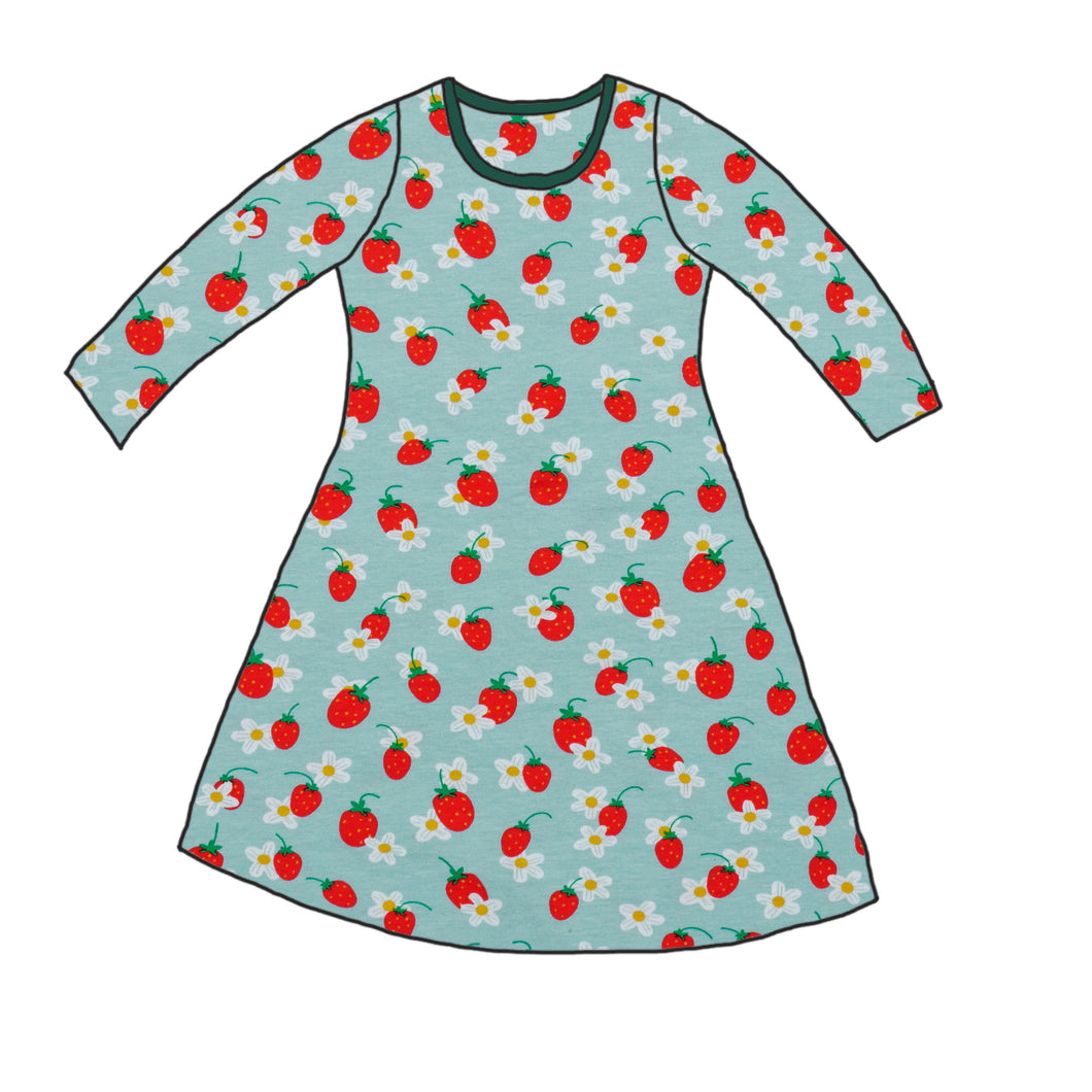 Strawberries Organic Long Sleeve Dress