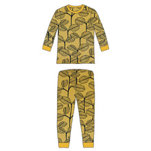 Load image into Gallery viewer, Leaves Ochre Organic Long Sleeve Pyjamas
