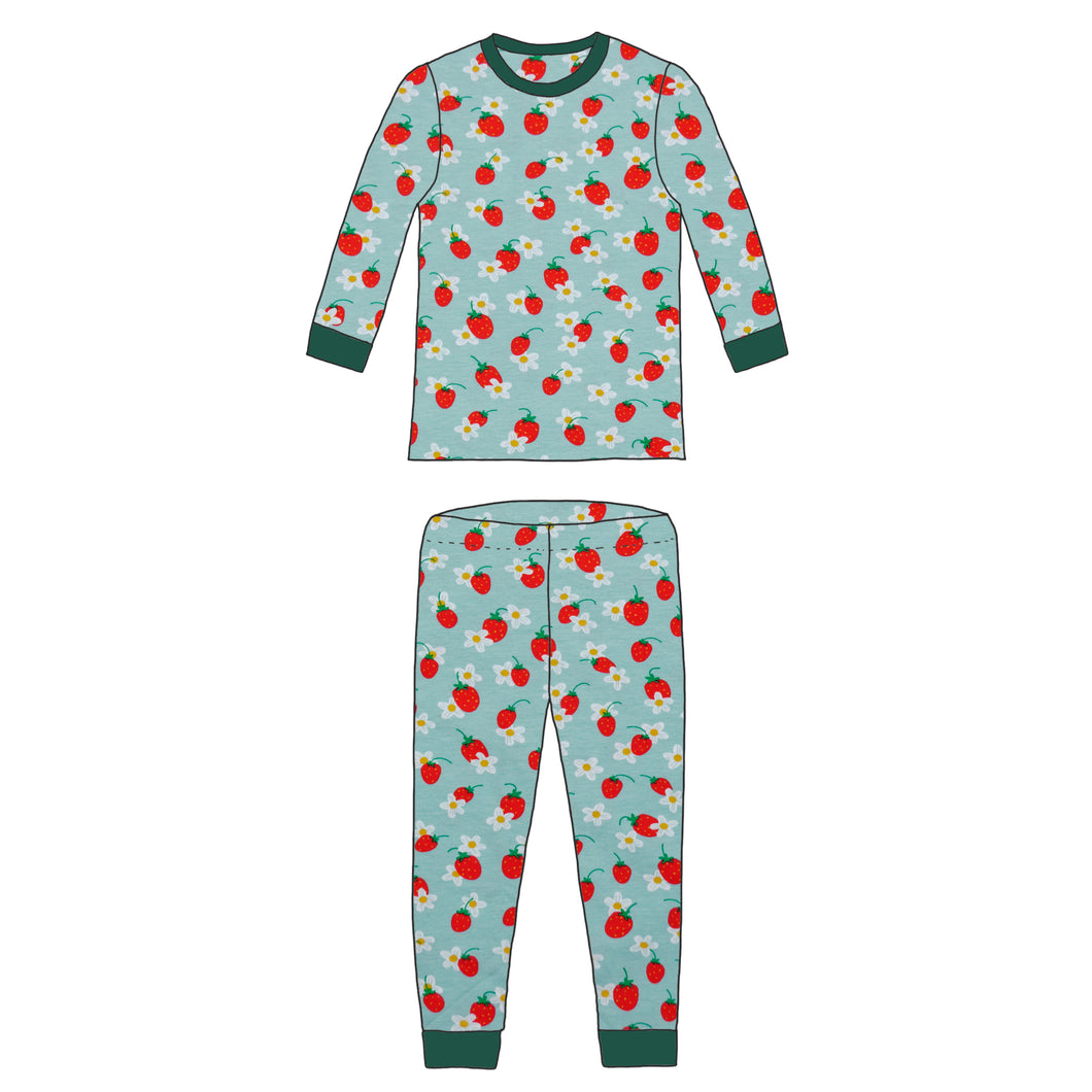 Strawberries Organic Long Sleeve Pyjamas