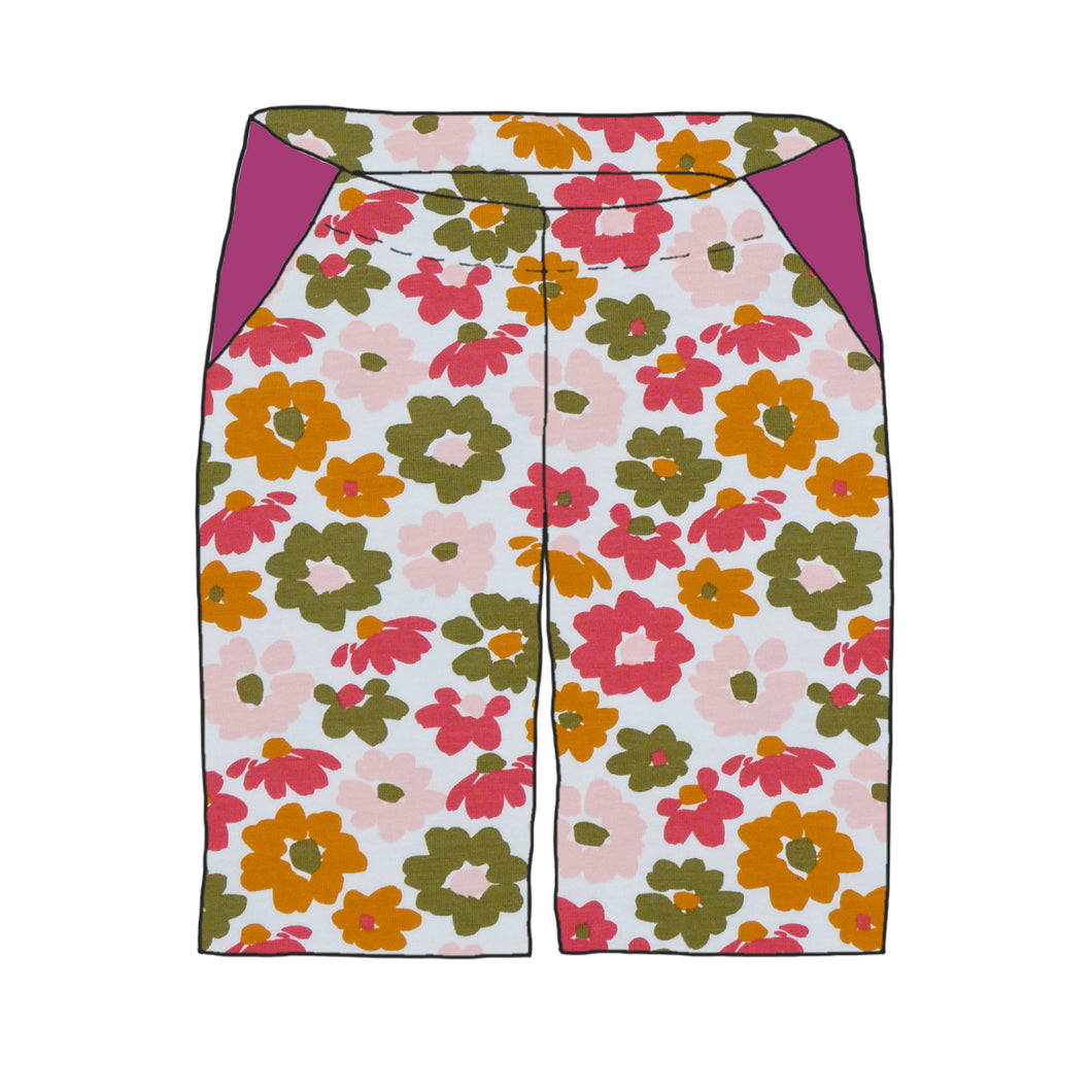 Big Flowers Organic Relaxed Fit Shorts
