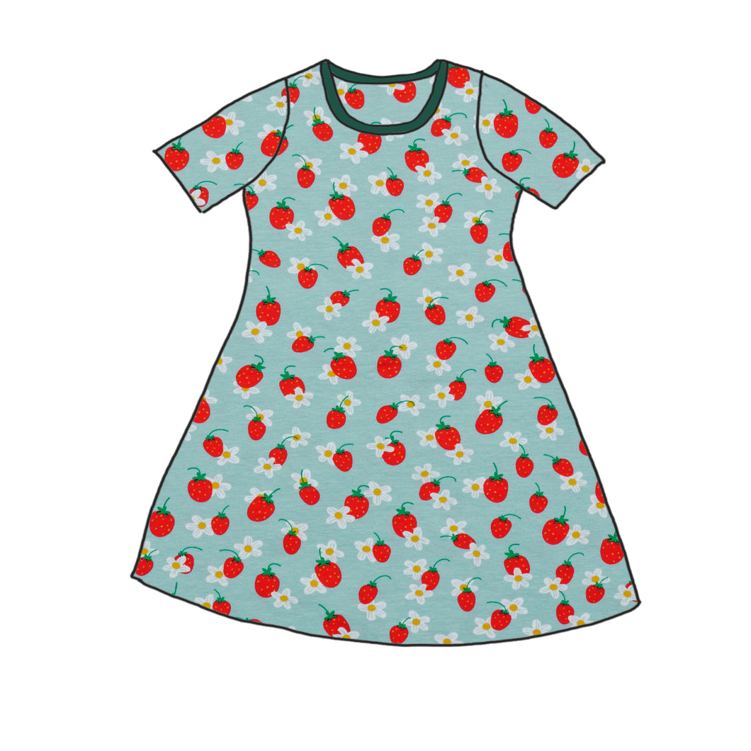Strawberries Organic Short Sleeve Dress