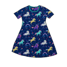 Load image into Gallery viewer, Unicorns Short Sleeve Dress