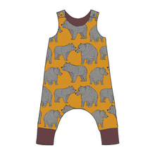 Load image into Gallery viewer, Bears Ochre Organic Harem Romper