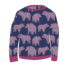 Load image into Gallery viewer, Bears Blueberry Organic Relaxed Fit Jumper