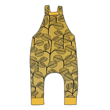 Load image into Gallery viewer, Leaves Ochre Organic Dungarees
