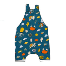 Load image into Gallery viewer, Sea Life Short Dungarees
