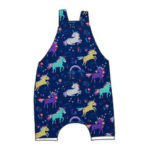 Load image into Gallery viewer, Unicorns Short Dungarees
