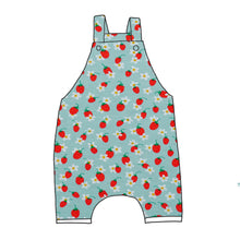 Load image into Gallery viewer, Strawberries Organic Short Dungarees
