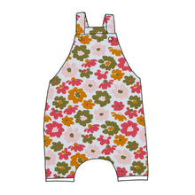 Load image into Gallery viewer, Big Flowers Organic Short Dungarees
