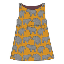Load image into Gallery viewer, Bears Ochre Organic Pinafore
