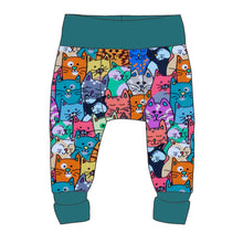 Load image into Gallery viewer, Colourful Cats Organic Harem Leggings
