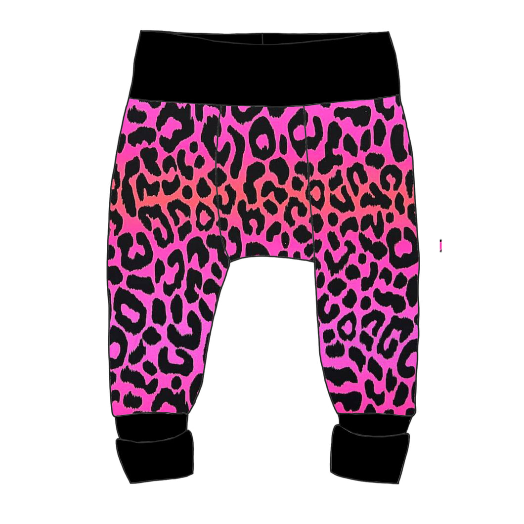 Pink Leopard Harem Leggings