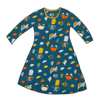 Load image into Gallery viewer, Sea Life Long Sleeve Dress
