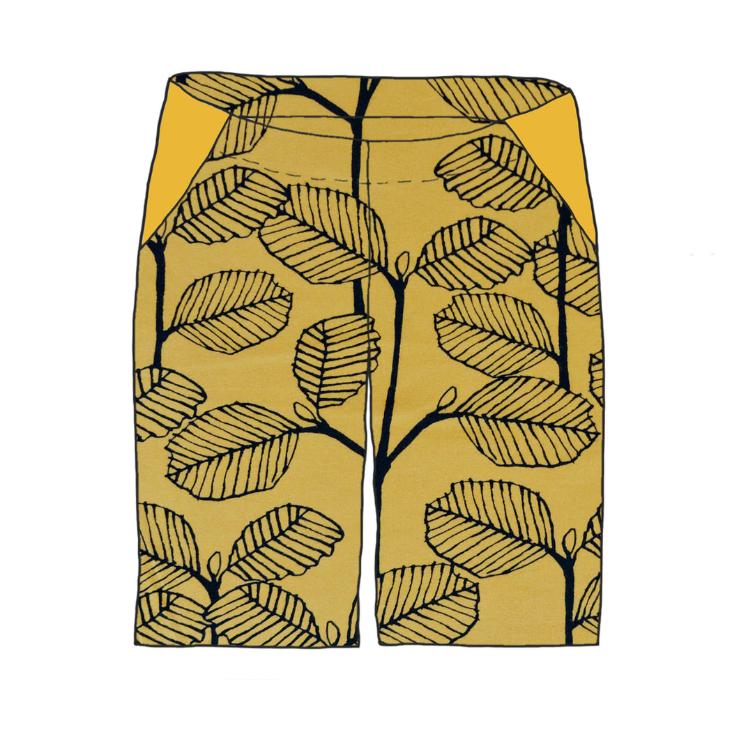 Leaves Ochre Organic Relaxed Fit Shorts