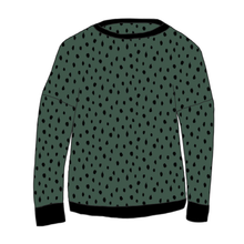 Load image into Gallery viewer, Dots Green Organic Relaxed Fit Jumper
