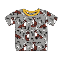 Load image into Gallery viewer, Foxes Grey Organic T-Shirt

